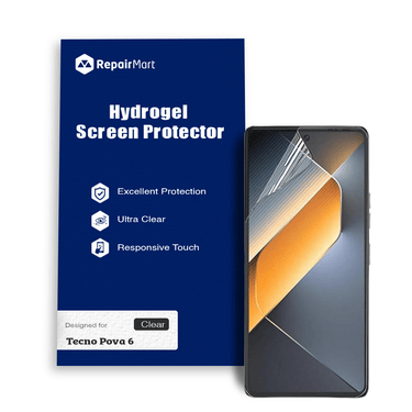 Tecno Pova 6 Compatible Premium Hydrogel Screen Protector With Full Coverage Ultra HD